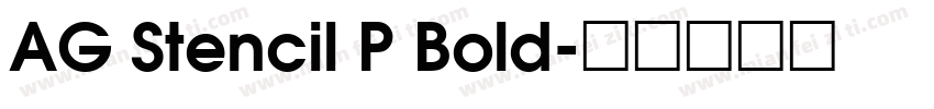 AG Stencil P Bold字体转换